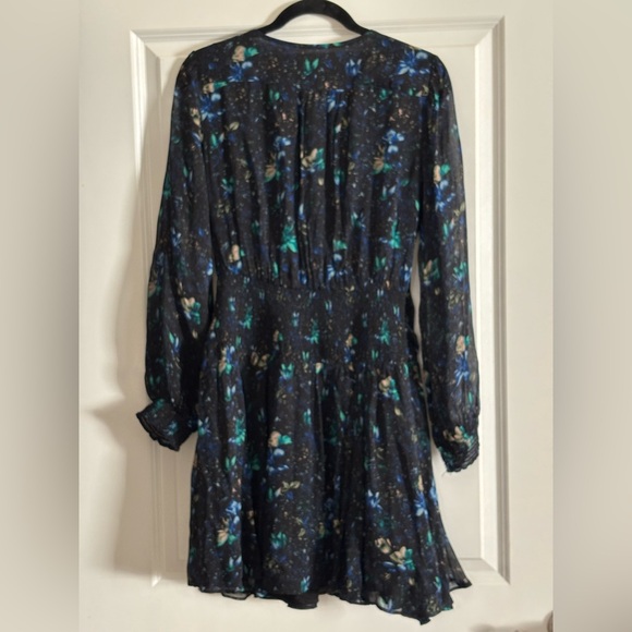 Anthropologie Ruched Floral Mini Dress - Picture 7 of 13